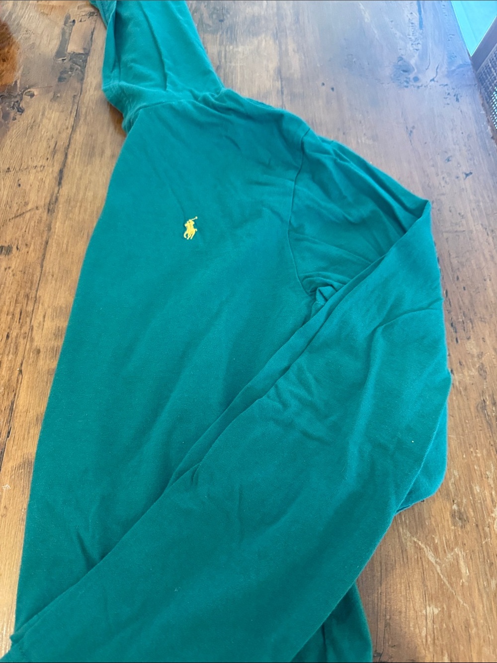 Polo by Ralph Lauren Teal Crewneck Sweater with Yellow Pony